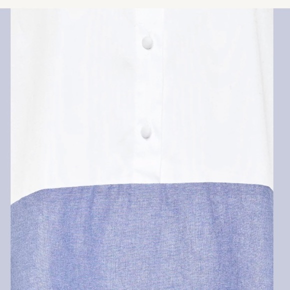 0174 Harvey Faircloth contrast long sleeve denim shirt dress sz 2 - Picture 4 of 8